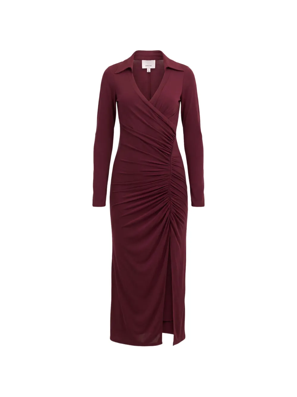Cinq A Sept Fabia ruched midi dress Rood