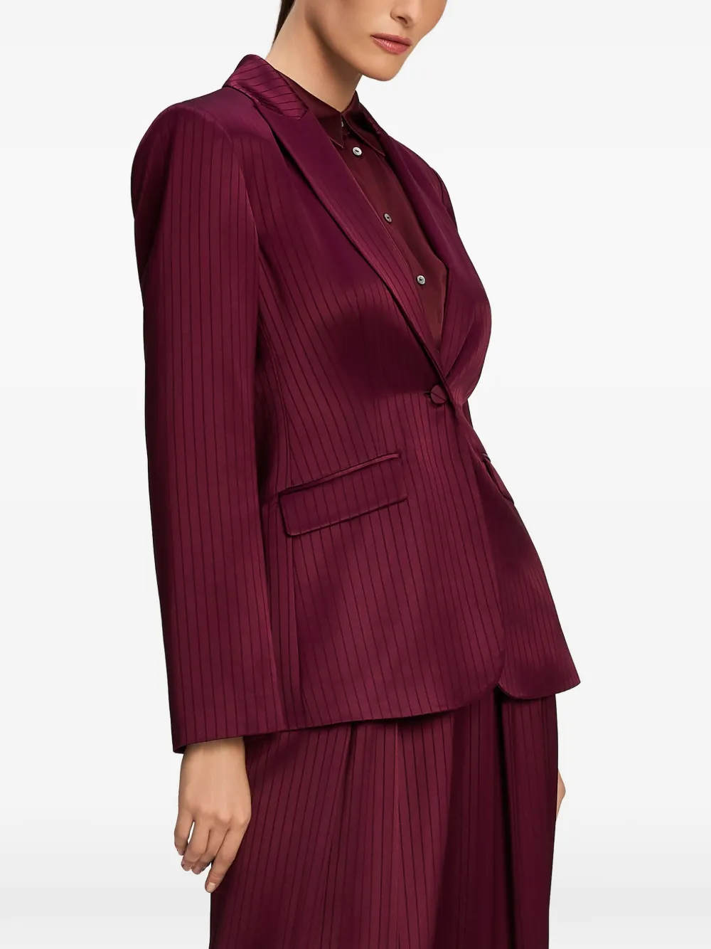 Cinq A Sept Georgia pinstripe blazer Rood