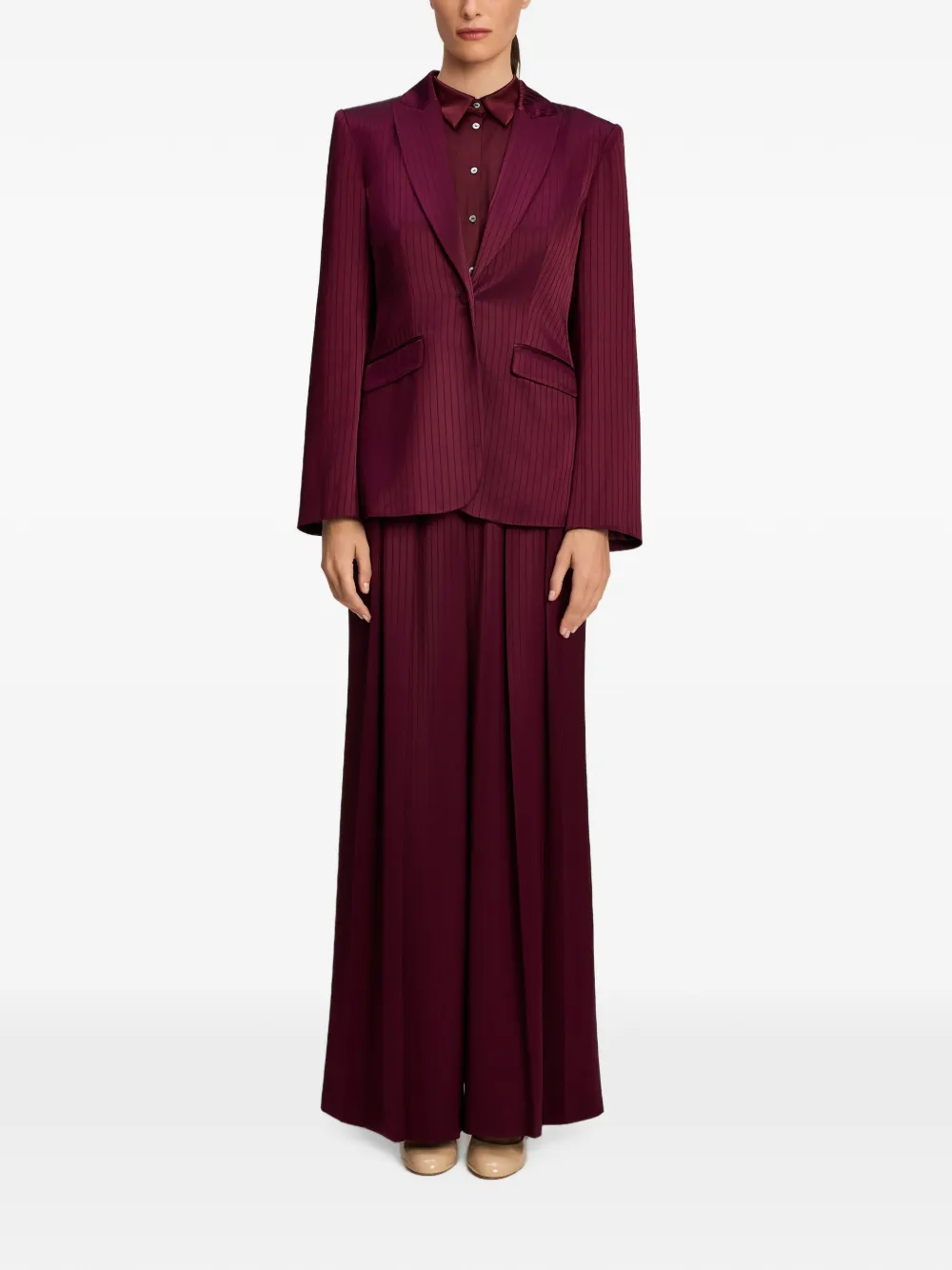Cinq A Sept Georgia pinstripe blazer Rood