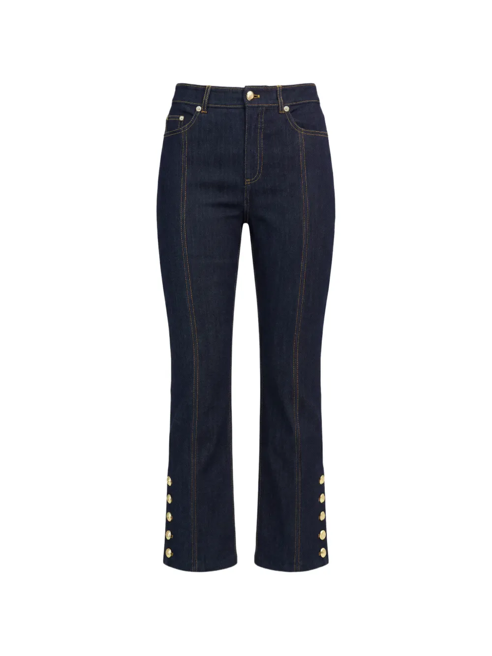 Cinq A Sept Maggie button-embellished jeans Blauw