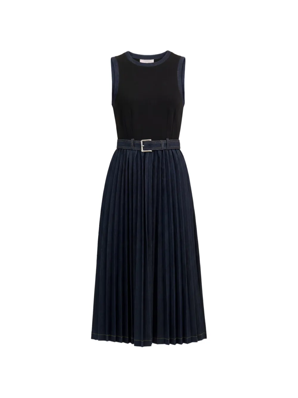 Cinq A Sept Crosby pleated midi dress Blauw