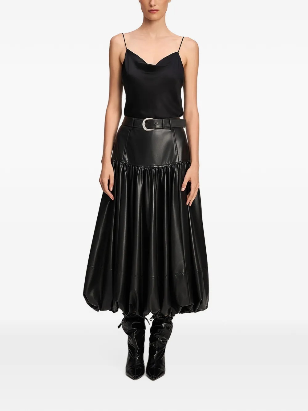 Cinq A Sept Eleanor bubble midi skirt Zwart