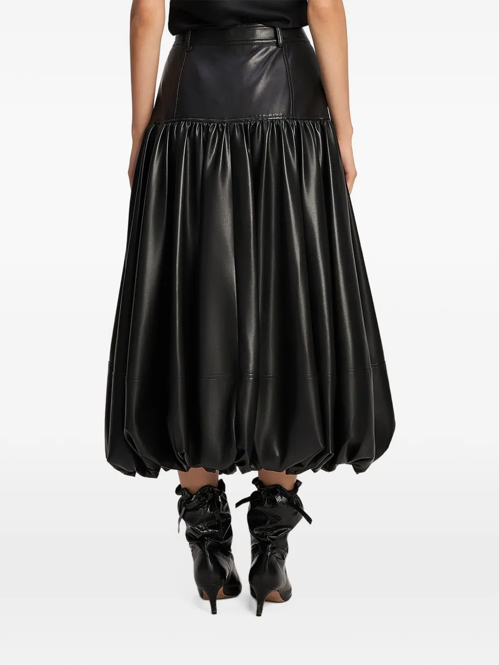 Cinq A Sept Eleanor bubble midi skirt Zwart
