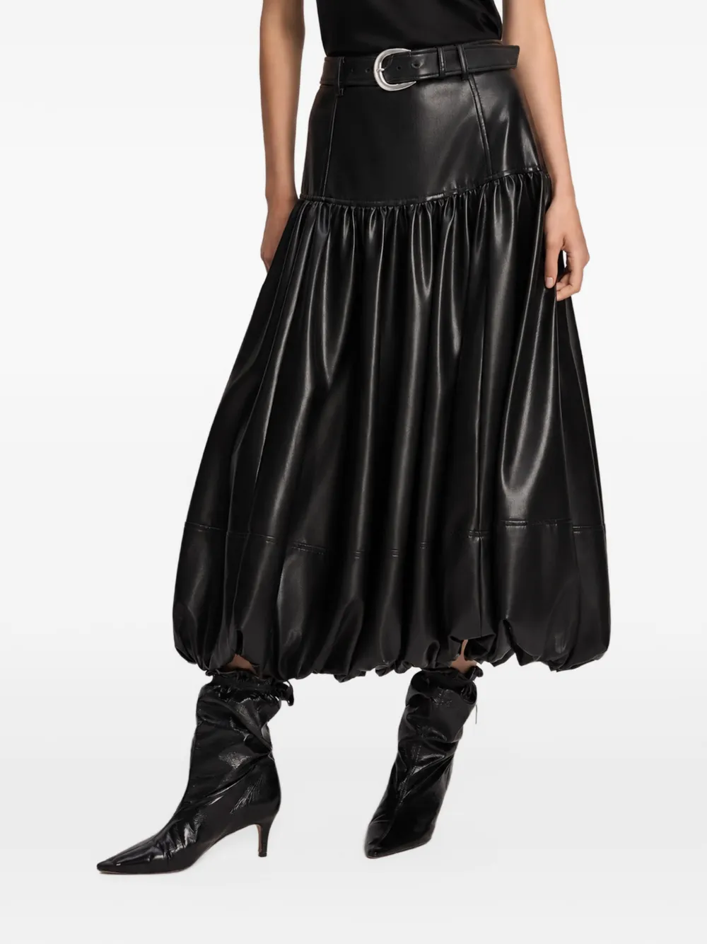 Cinq A Sept Eleanor bubble midi skirt Zwart