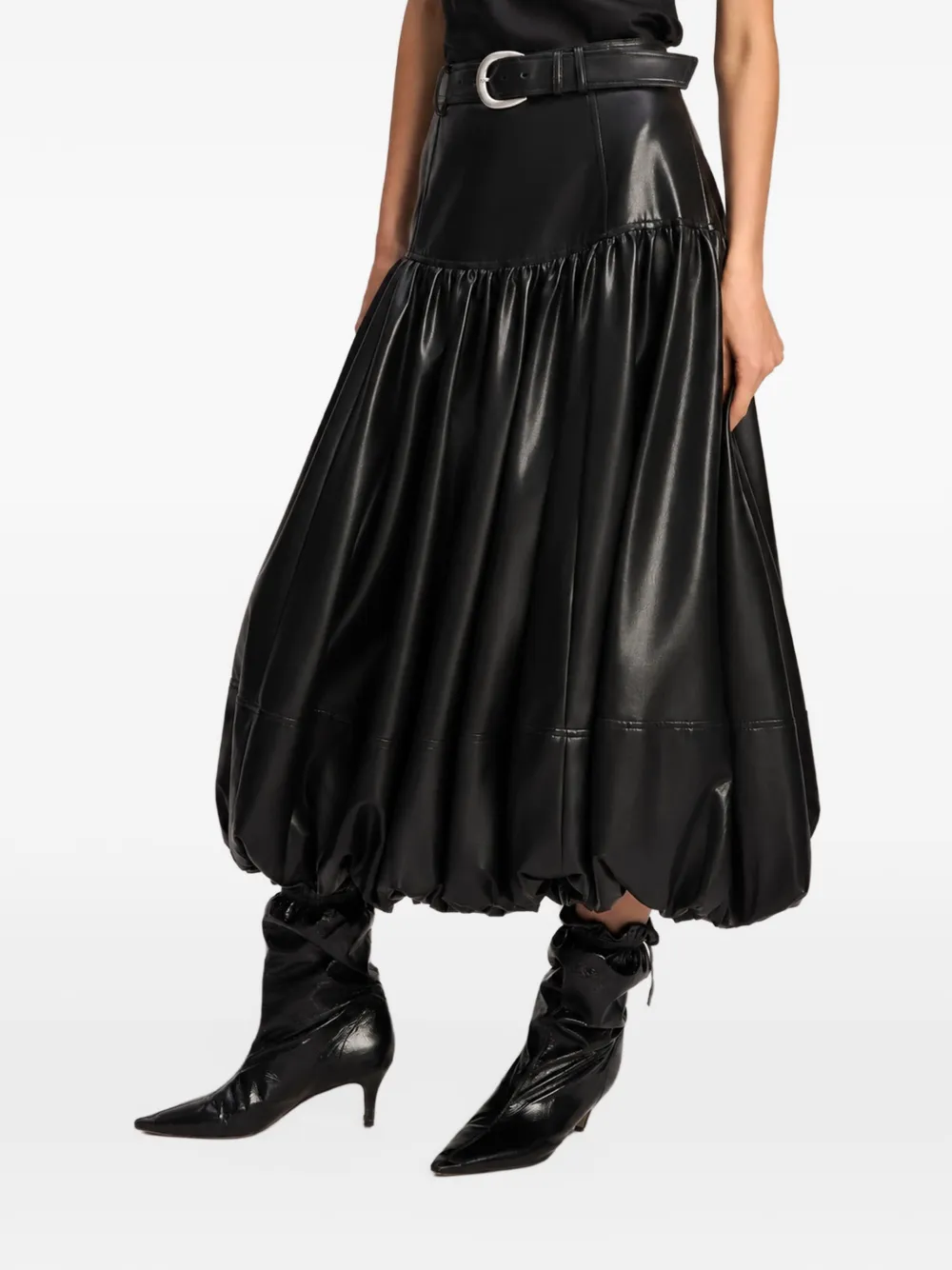 Cinq A Sept Eleanor bubble midi skirt Zwart