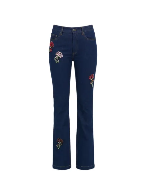 Cinq A Sept jeans Stevie con detalles de strass