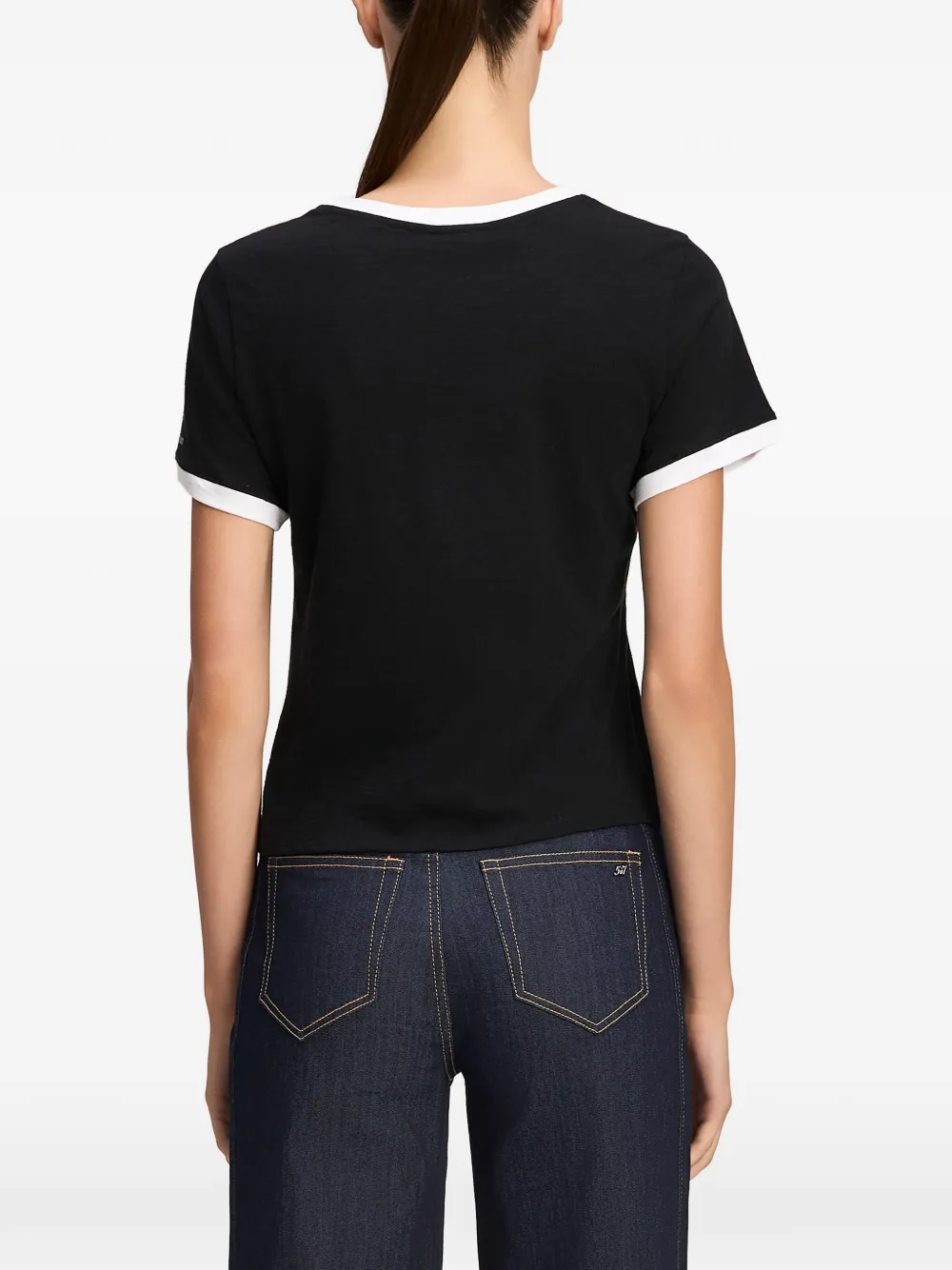 Cinq A Sept doodle-print T-shirt Zwart