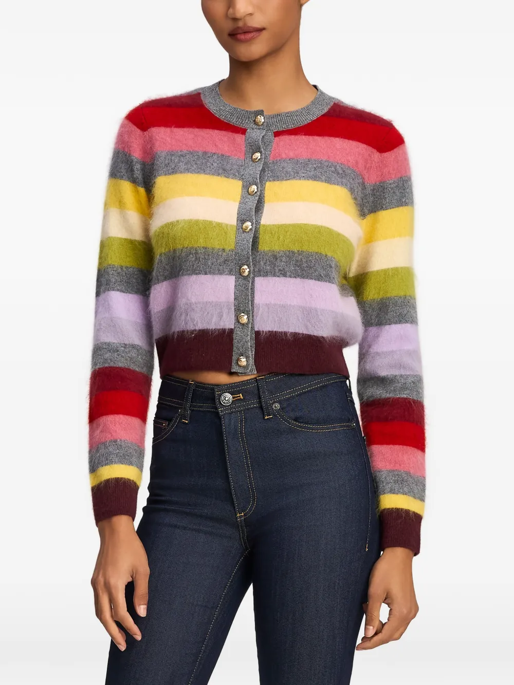 Cinq A Sept Cyndi striped cardigan Grijs