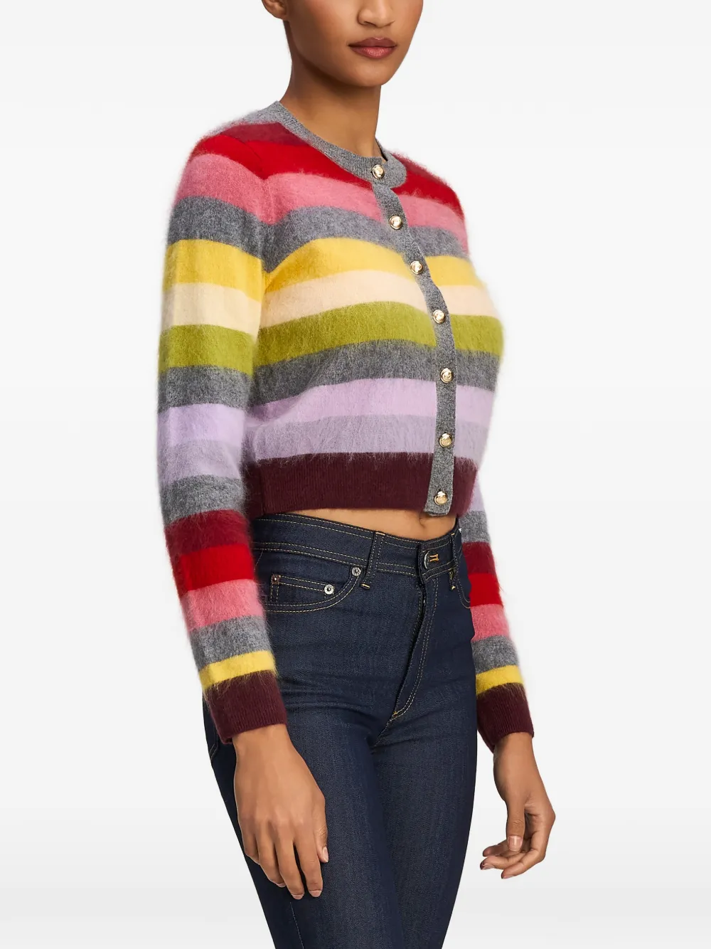 Cinq A Sept Cyndi striped cardigan Grijs