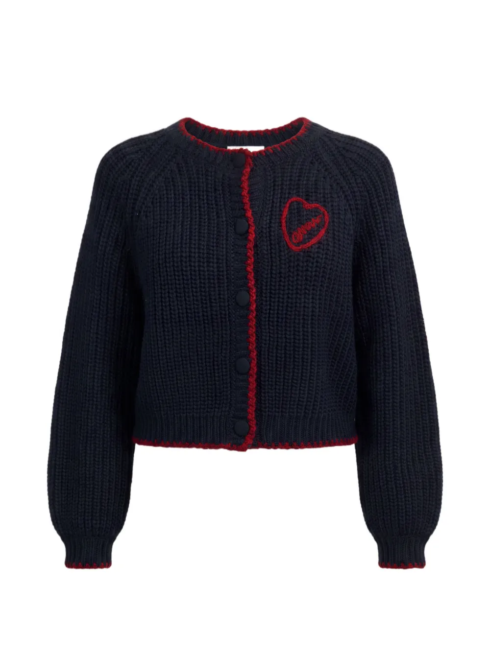 Cinq A Sept Millie Amour heart-embroidered cardigan - Blu