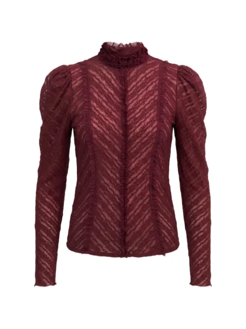 Cinq A Sept blusa Mito de encaje con volantes