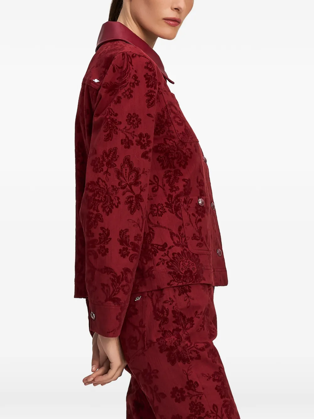 Cinq A Sept Dalton floral-print jacket Rood