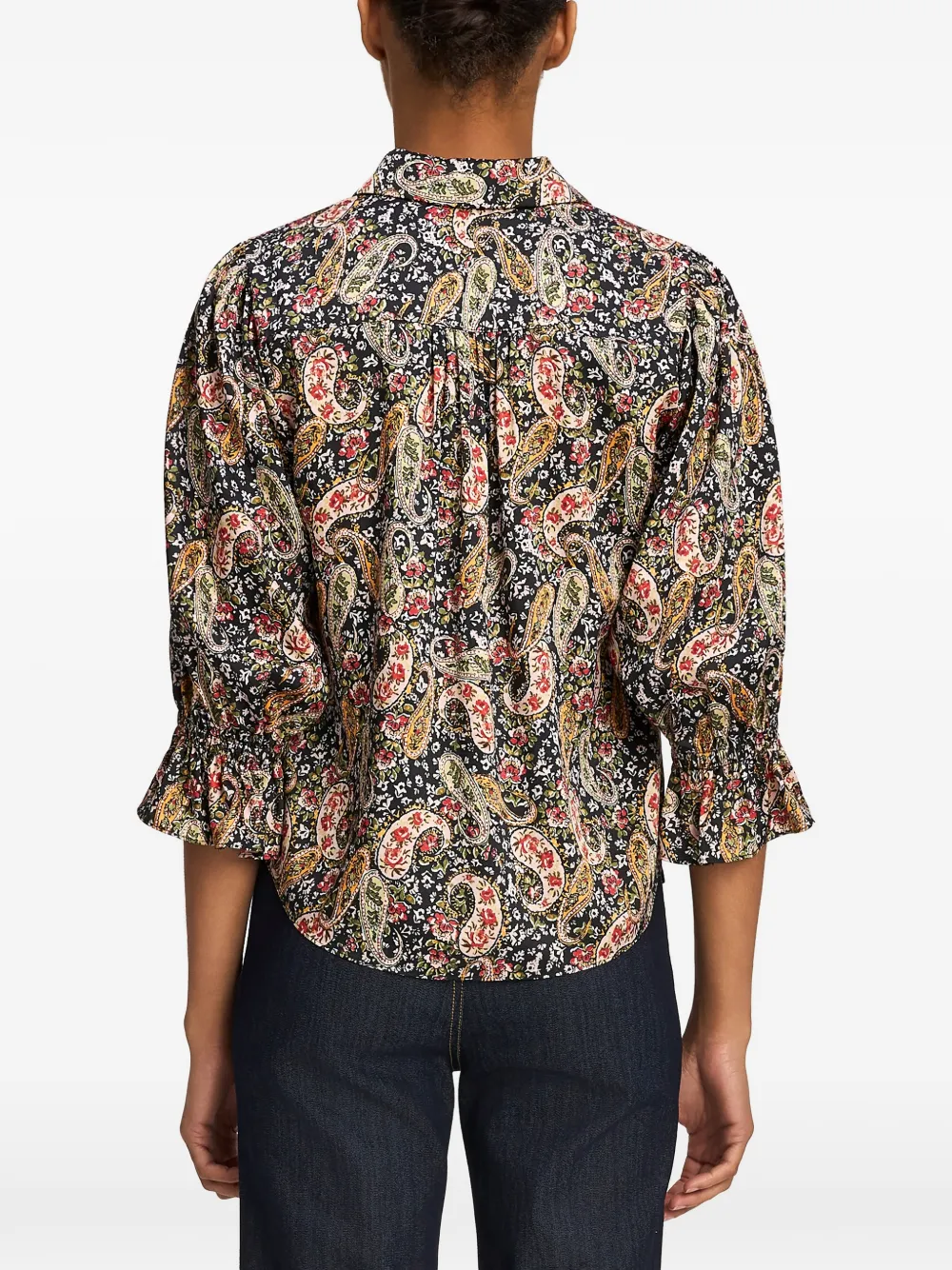Cinq A Sept Fiona paisley-print shirt Zwart