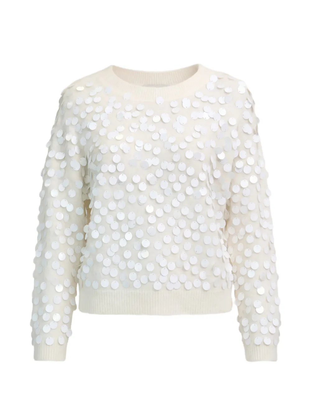 Cinq A Sept Briana paillette-embellished sweater Wit