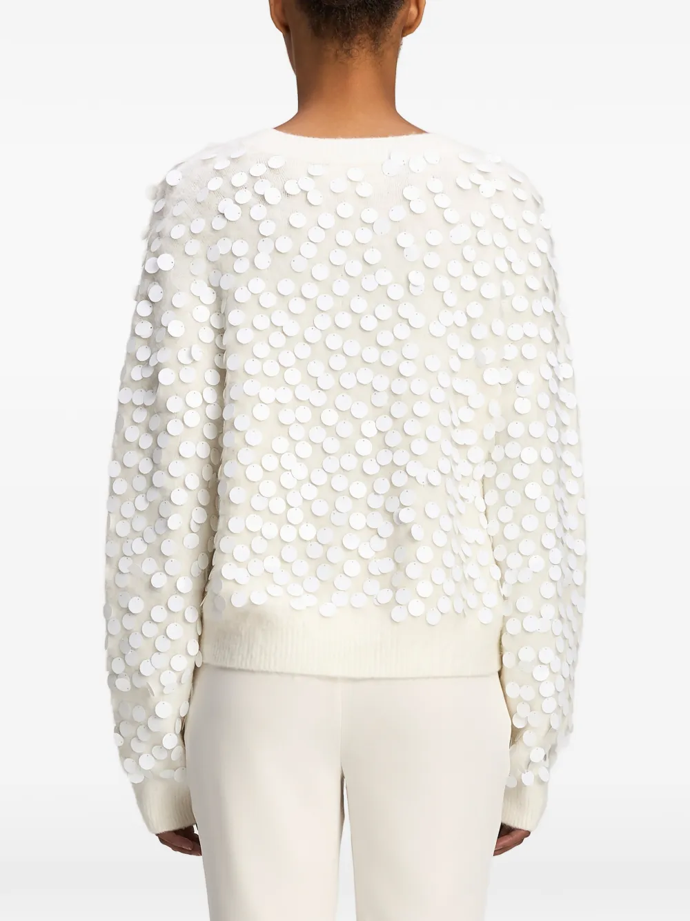 Cinq A Sept Briana paillette-embellished sweater Wit