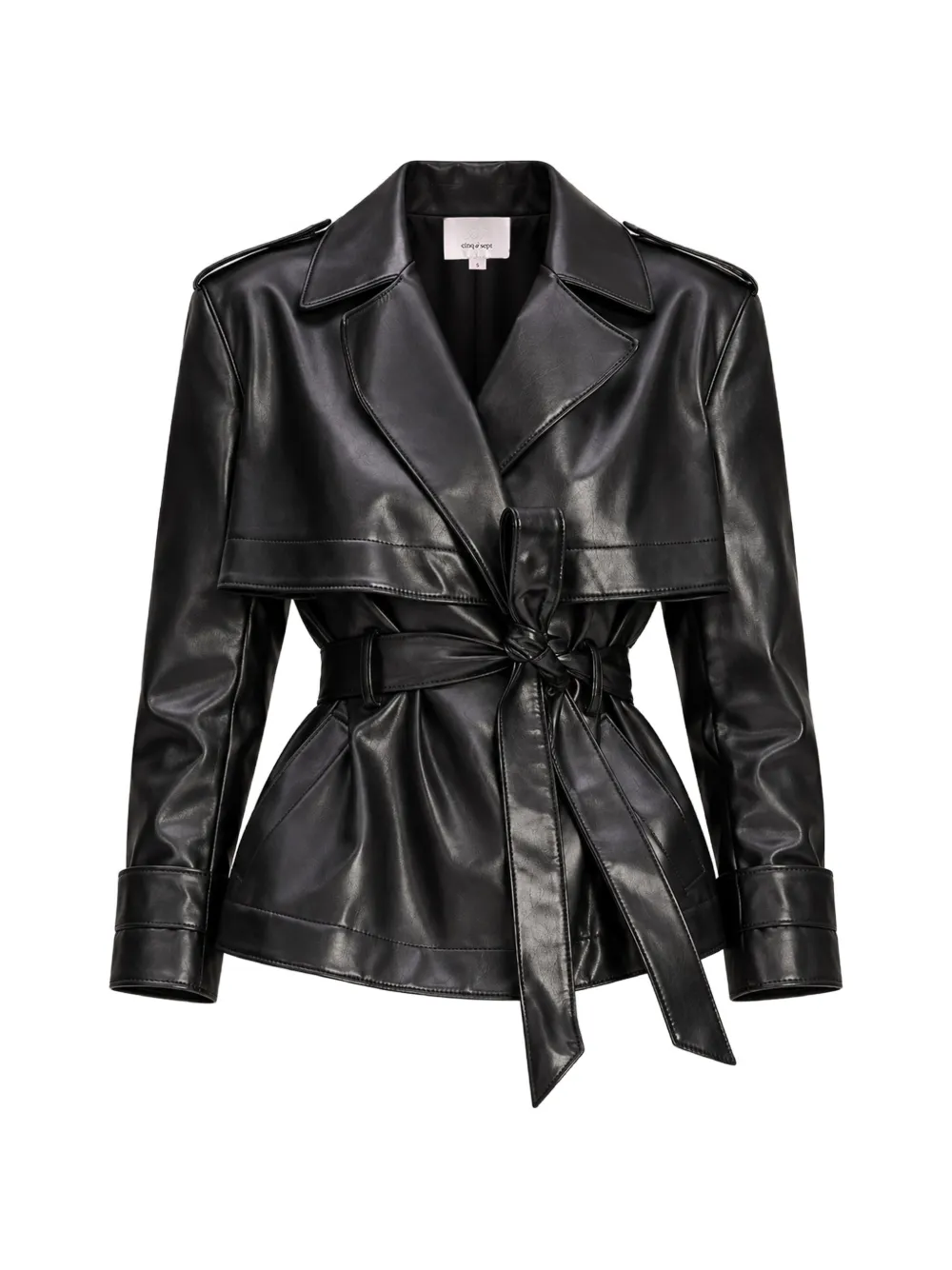 Cinq A Sept Yates belted trench jacket Zwart