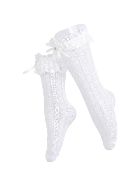 Mimi Tutu heart lace-trim socks