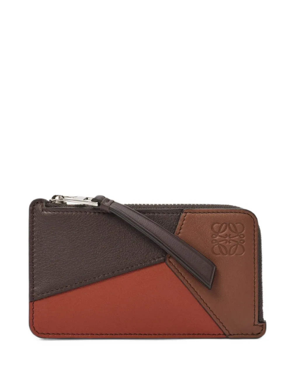 LOEWE Puzzle coin cardholder in classic calfskin - Marrone