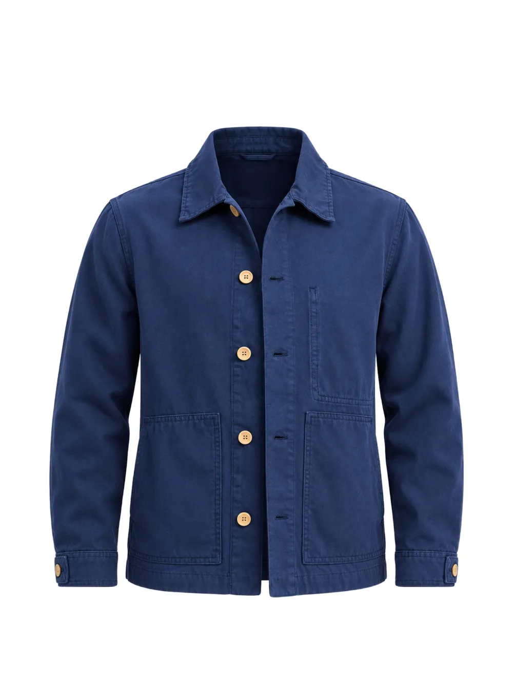 Armor Lux Fisherman button-up cotton jacket - Blu