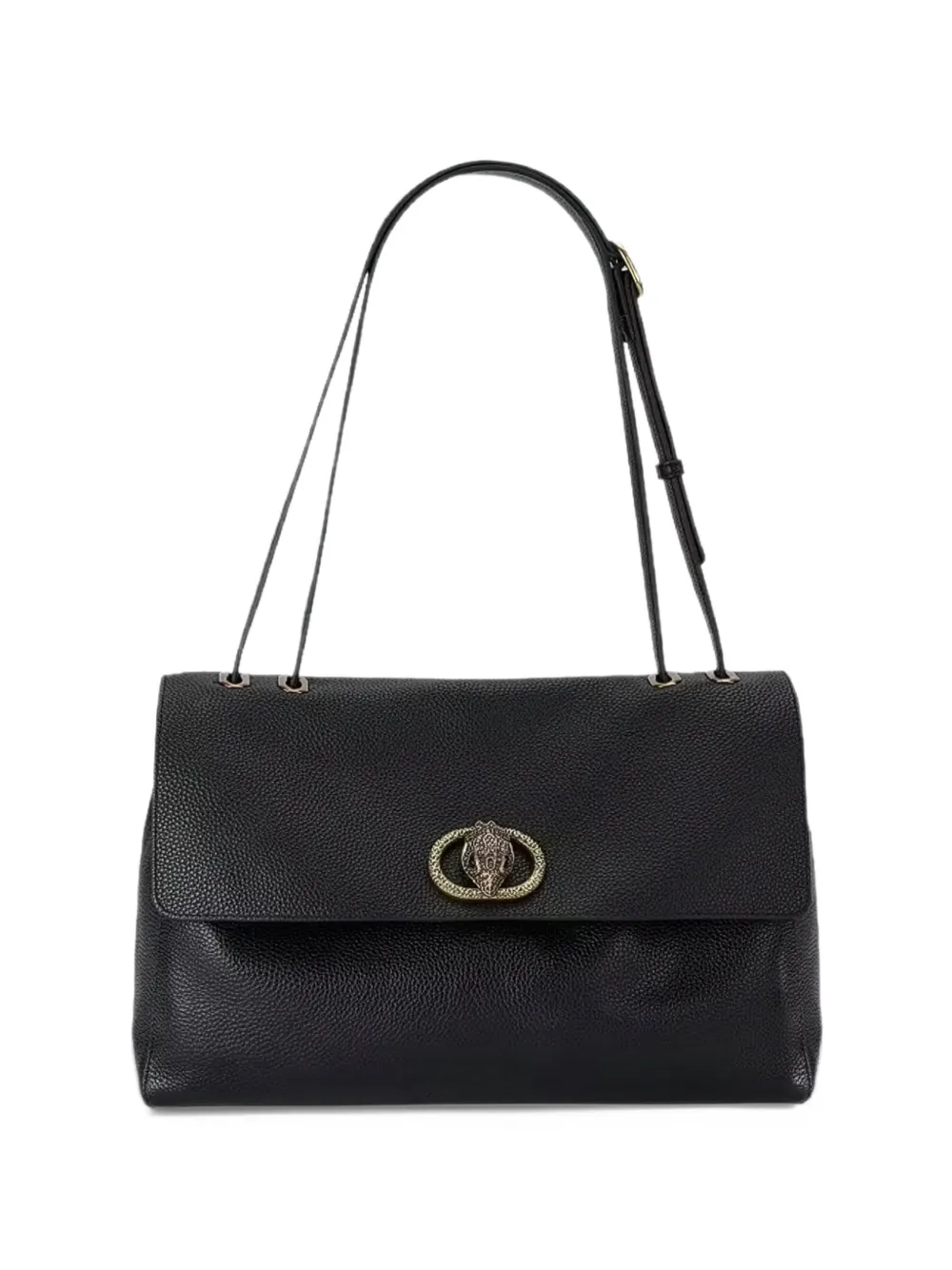 Kurt Geiger London Eagle head pebbled shoulder bag Zwart