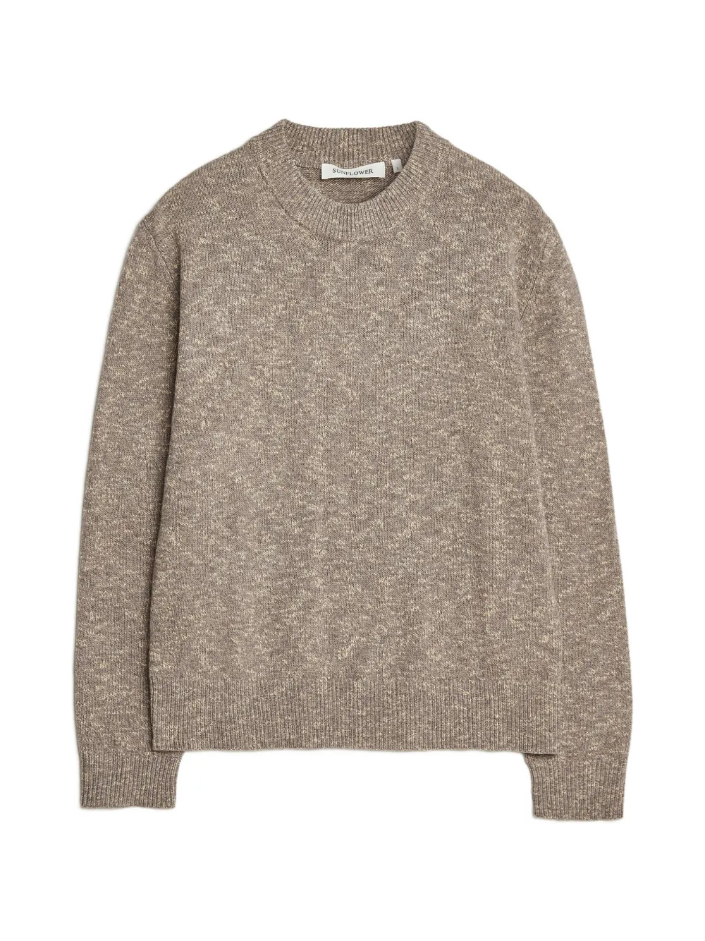 Sunflower Moon Speckled mouliné-yarn sweater - Marrone