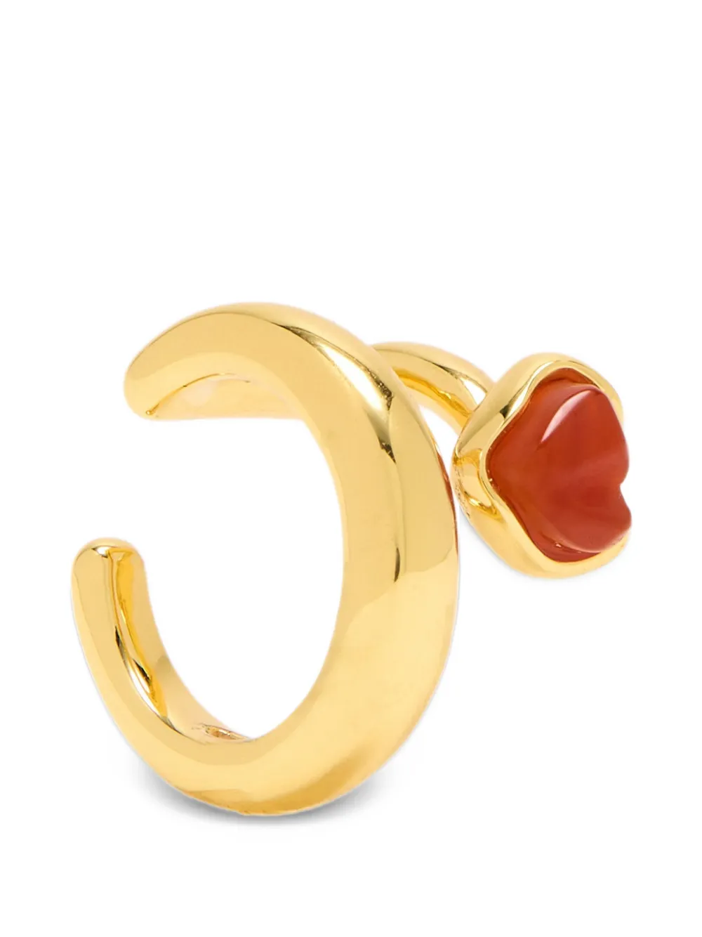 Ryenn's Eyes Carnelian heart ear cuff - Oro