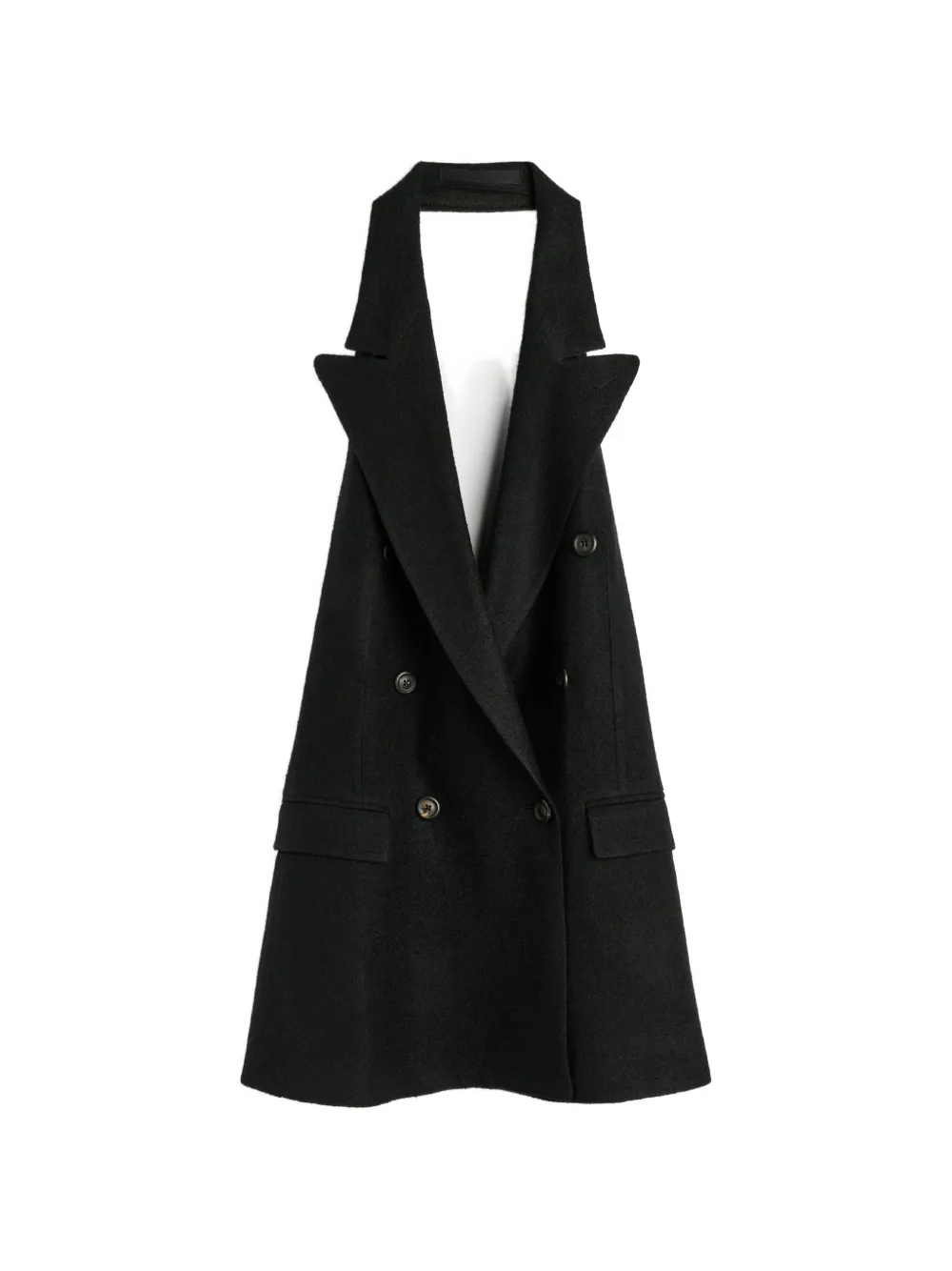 OUR LEGACY blaze apron ritual black mesh wool Zwart
