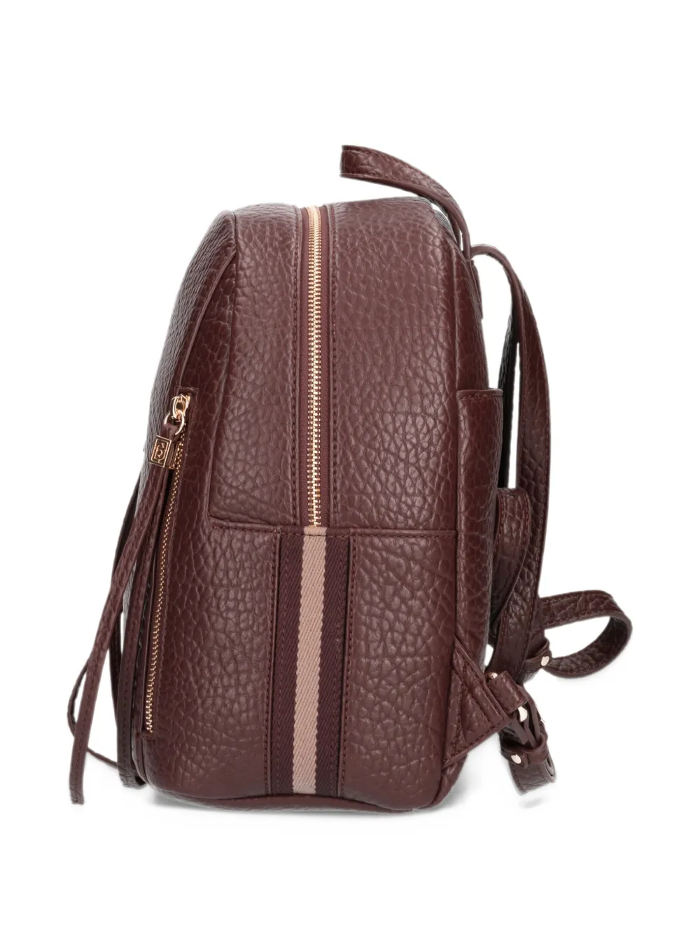 LIU JO grained-effect logo-plaque backpack Rood