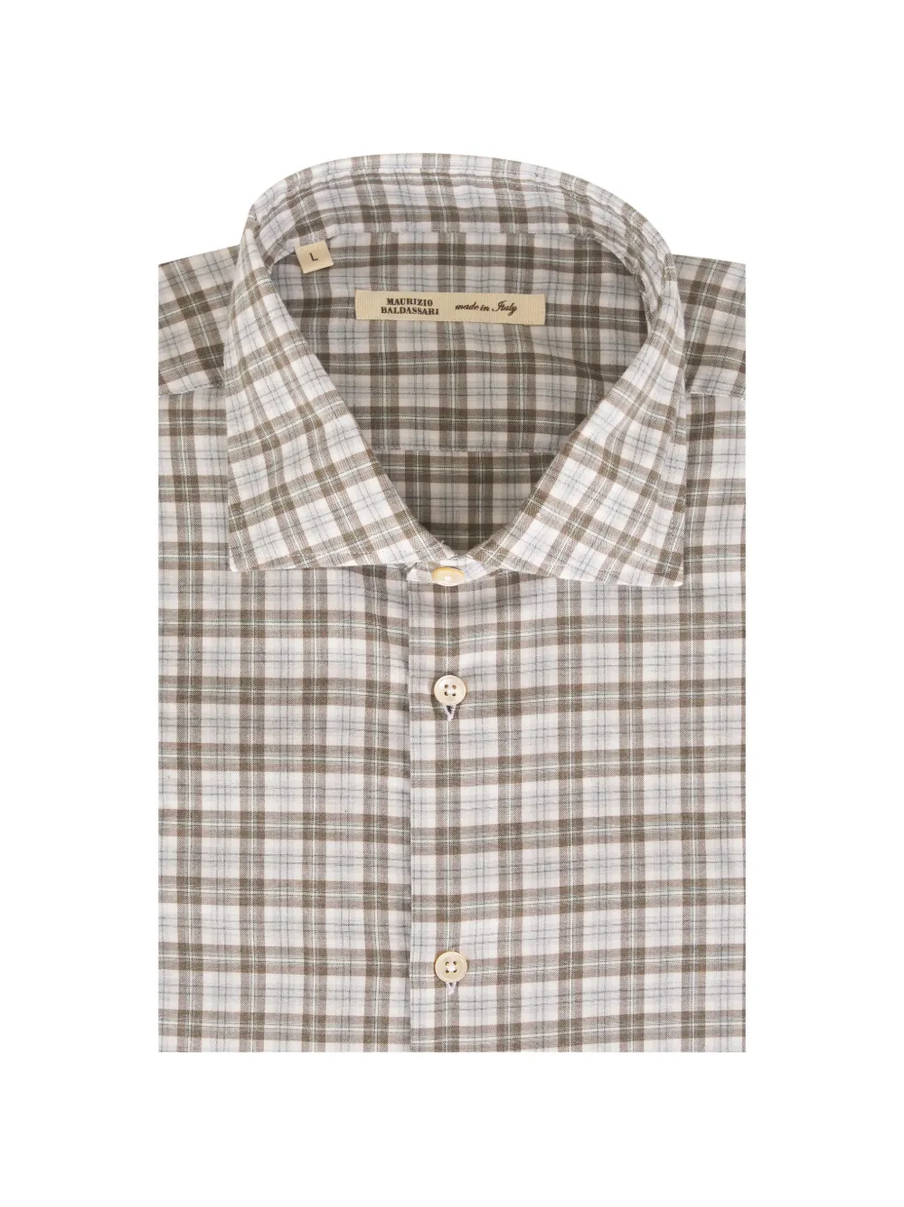 Maurizio Baldassari check-pattern button-down shirt - Brown