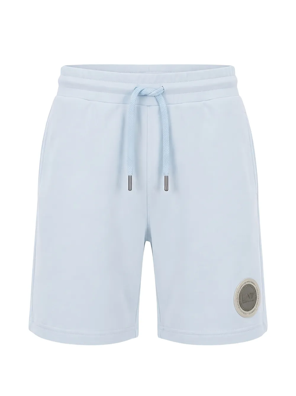 Ea7 Emporio Armani logo-patch drawstring shorts Blauw