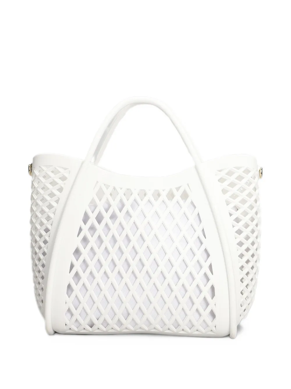 Marc Ellis M Flat Basket perforated tote bag Wit