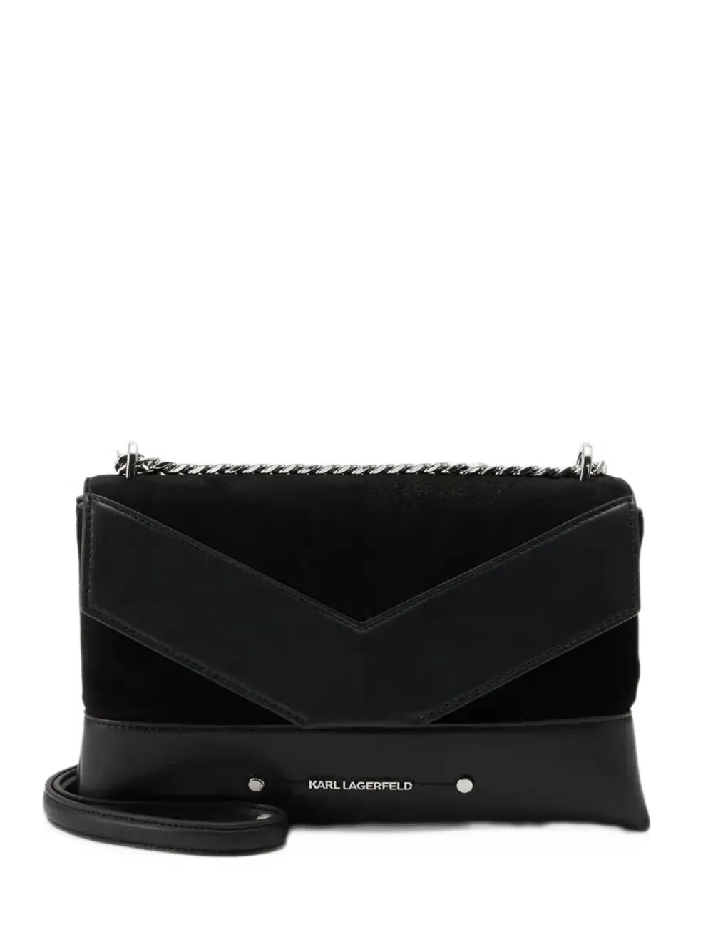 Karl Lagerfeld K Koncept chevron-shaped crossbody bag Zwart