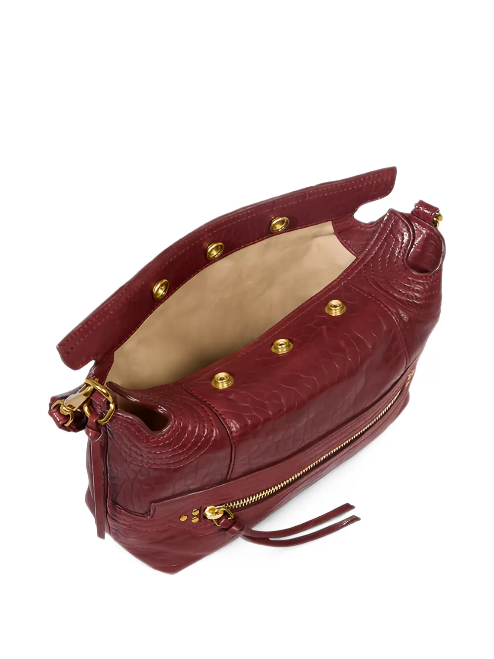 Jérôme Dreyfuss small Lucky crinkled leather tote bag Rood