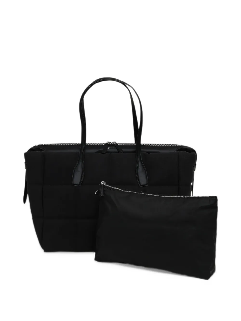VeeCollective Large Tela quilted tote bag Zwart