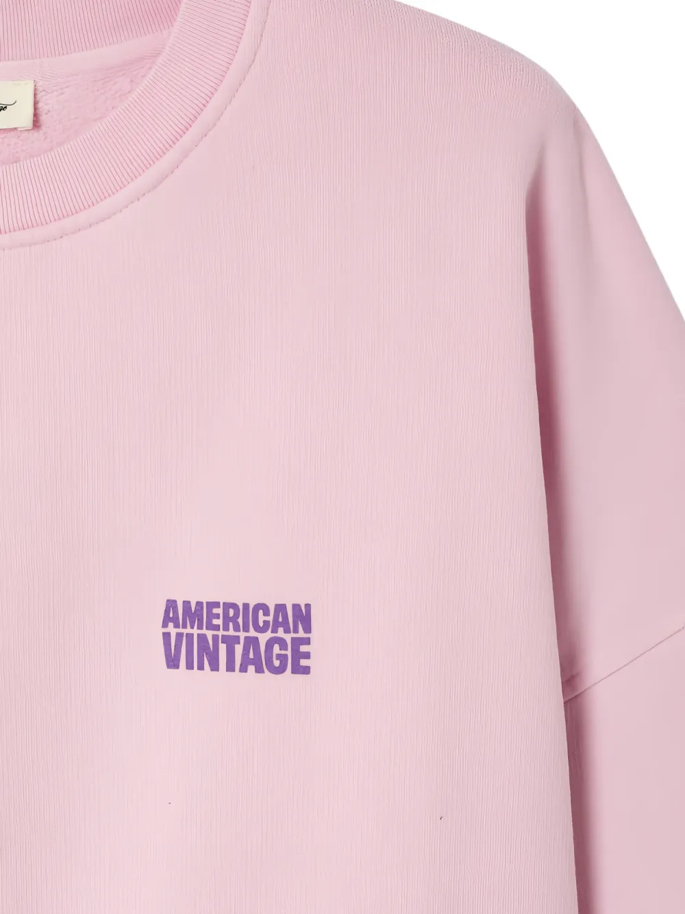 American Vintage Plizzy logo-print sweatshirt Roze