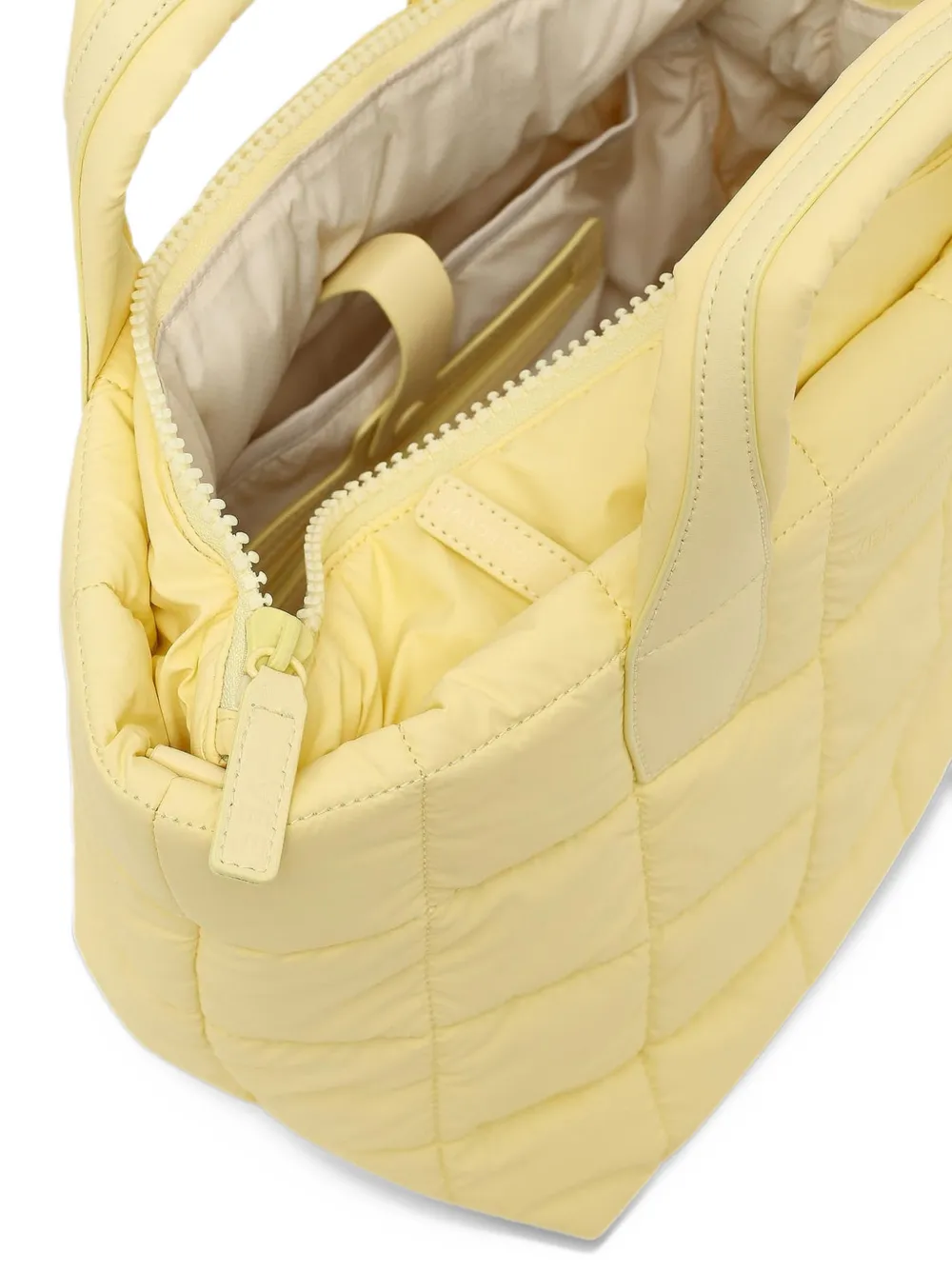 VeeCollective small Porter quilted tote bag Geel