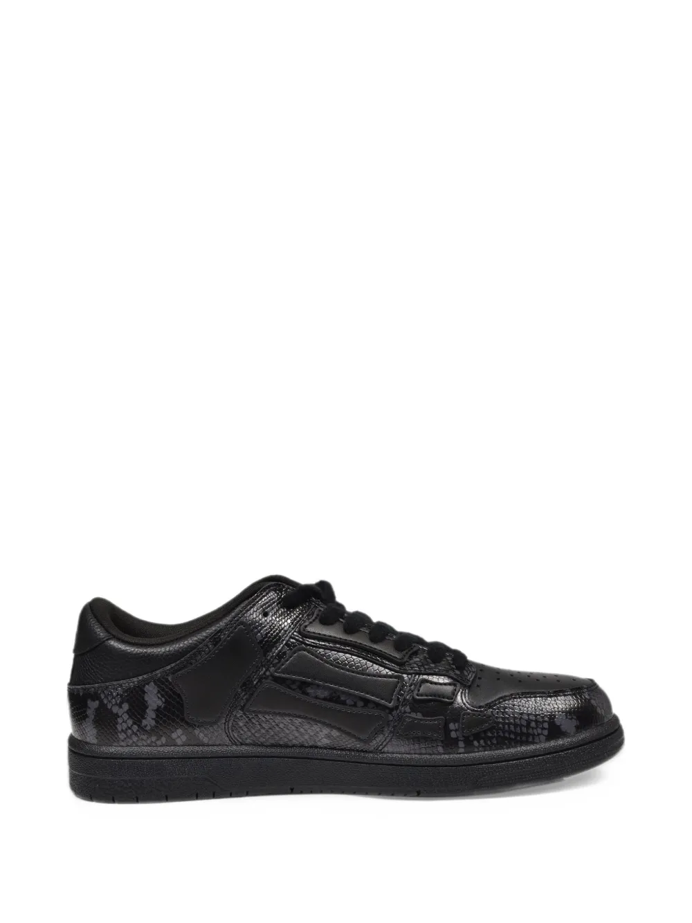 AMIRI Skel top-low python-print leather sneakers - Black