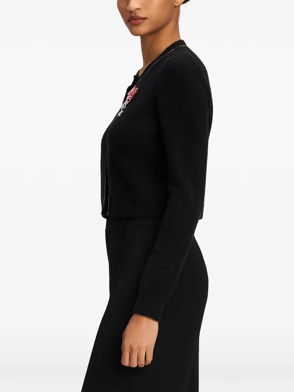 Cinq A Sept Allura bow-embellished cardigan Zwart