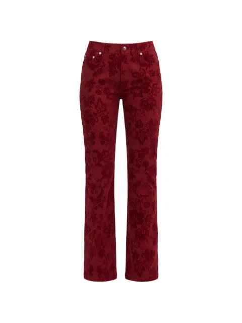 Cinq A Sept jeans Stevie con motivo paisley afelpado