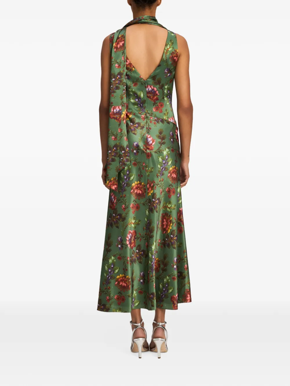 Cinq A Sept Fresco Floral Rosmira maxi dress Groen