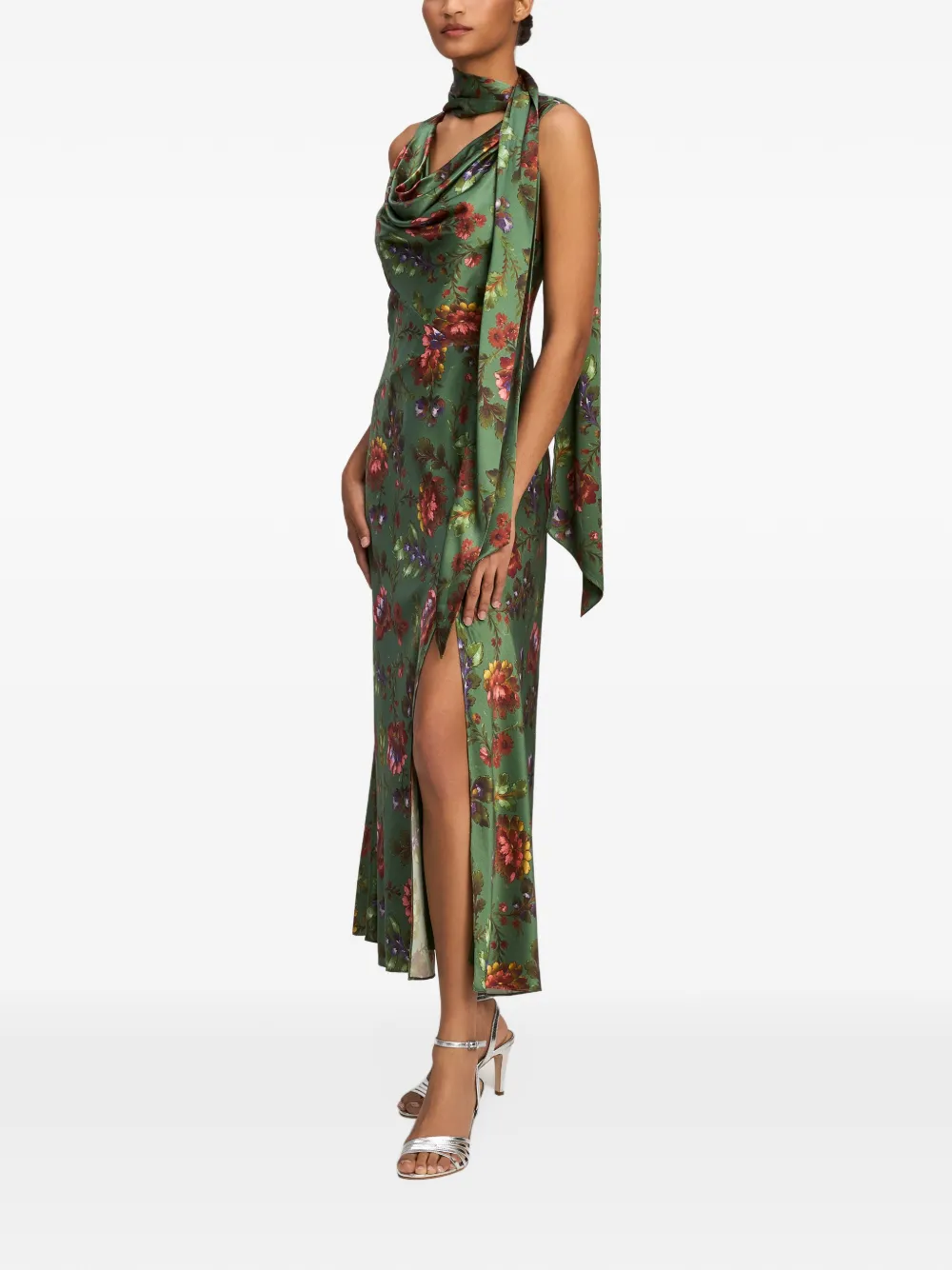 Cinq A Sept Fresco Floral Rosmira maxi dress Groen