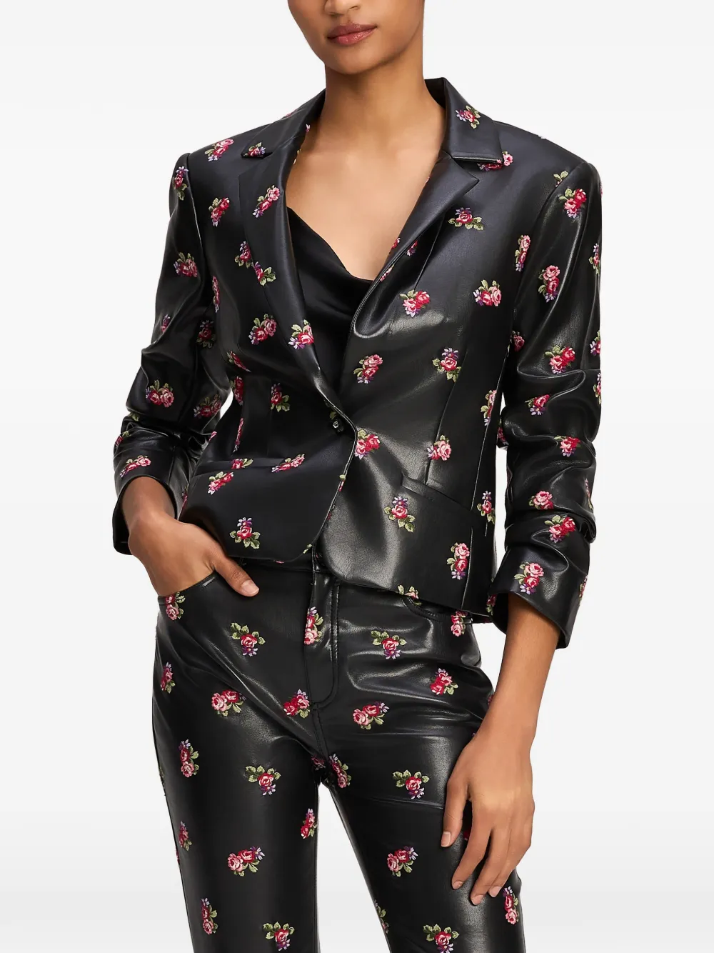Cinq A Sept Tossed Roses Le Petit Khloe blazer Zwart