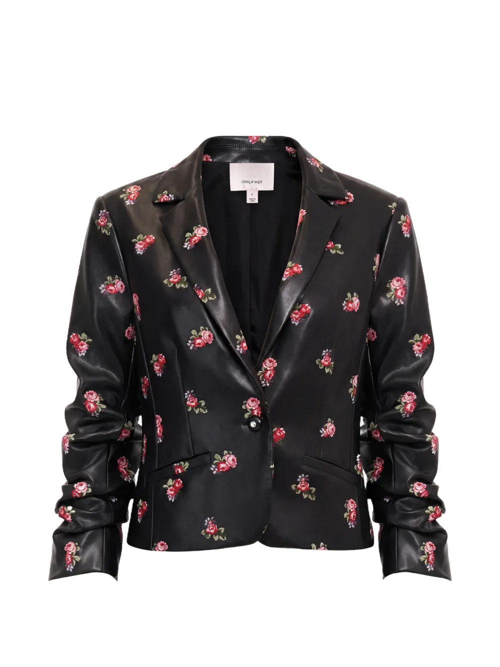Cinq A Sept Tossed Roses Le Petit Khloe blazer - Black