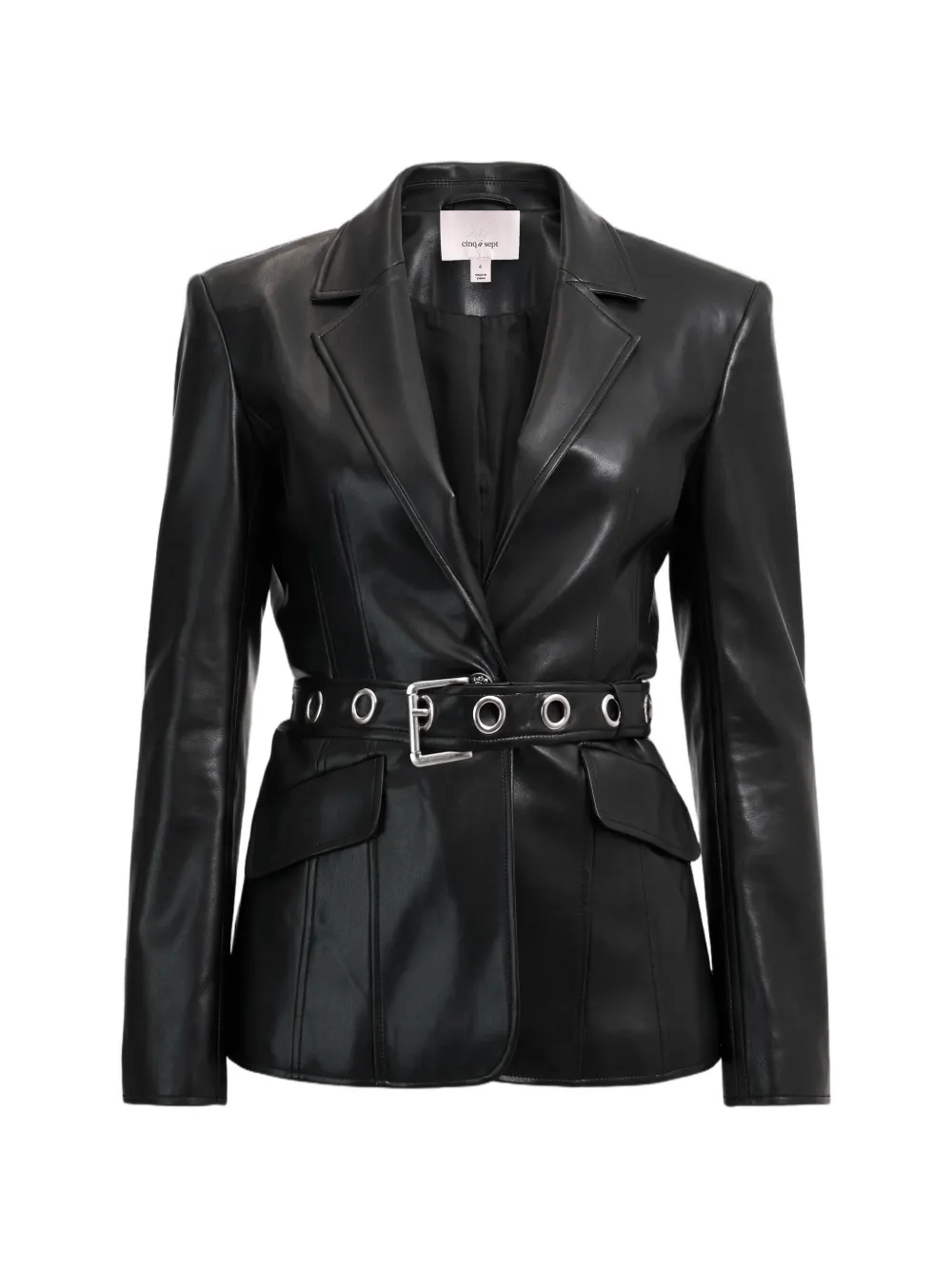 Cinq A Sept Santana belted blazer - Black
