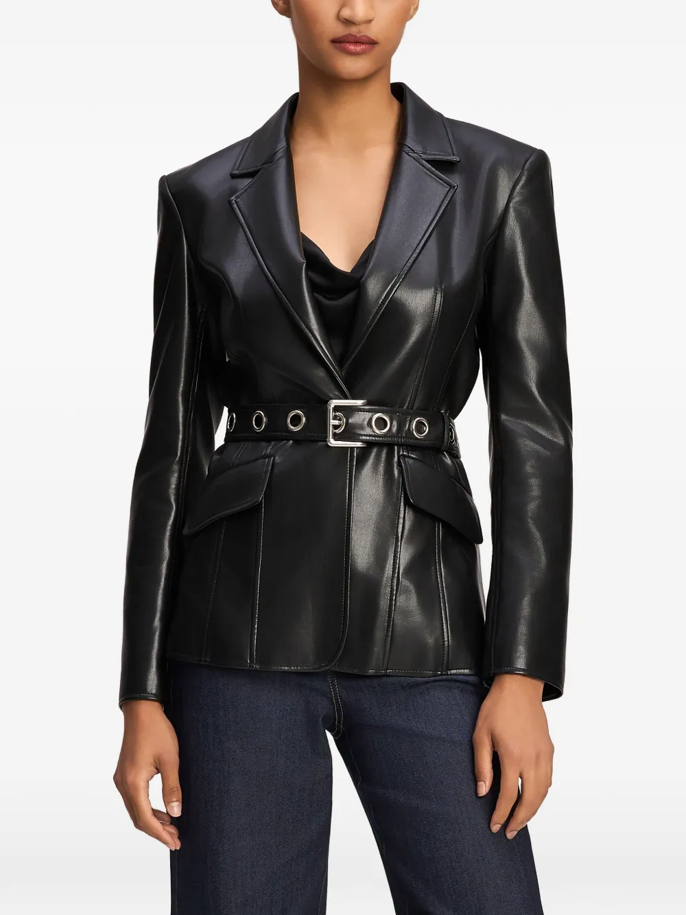 Cinq A Sept Santana belted blazer Zwart