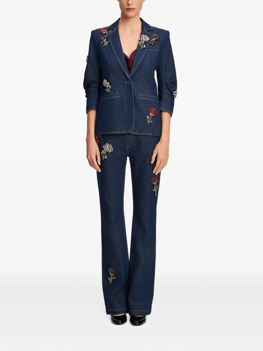 Cinq A Sept Khloe rhinestone-embellished blazer Blauw