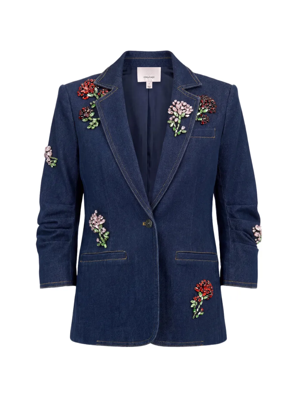Cinq A Sept Khloe rhinestone-embellished blazer - Blue