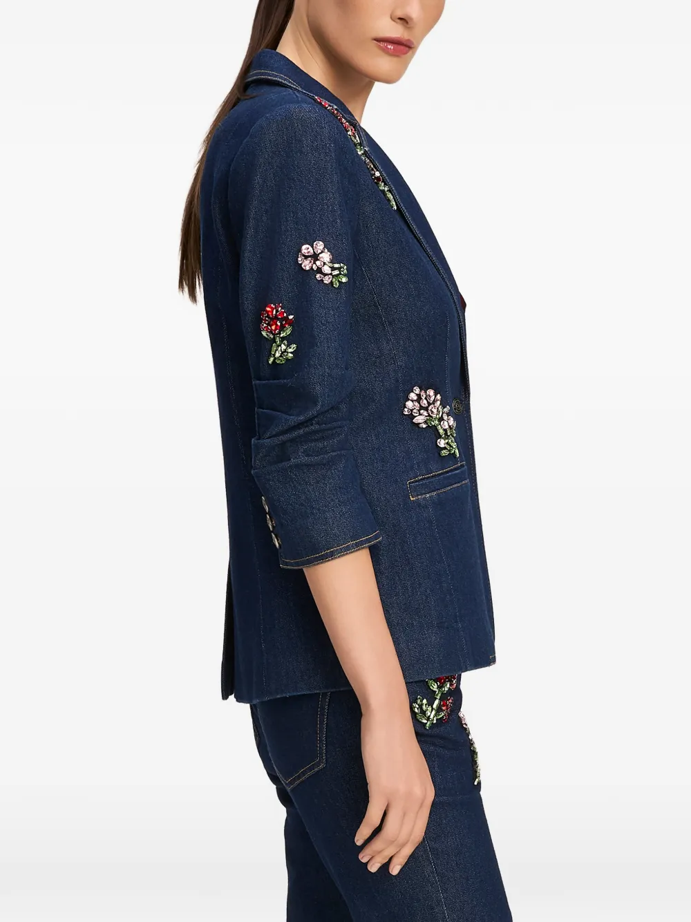 Cinq A Sept Khloe rhinestone-embellished blazer Blauw