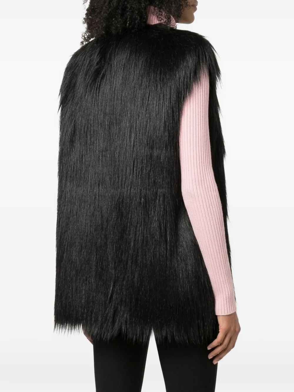 STYLAND Bodywarmer van imitatiebont Zwart