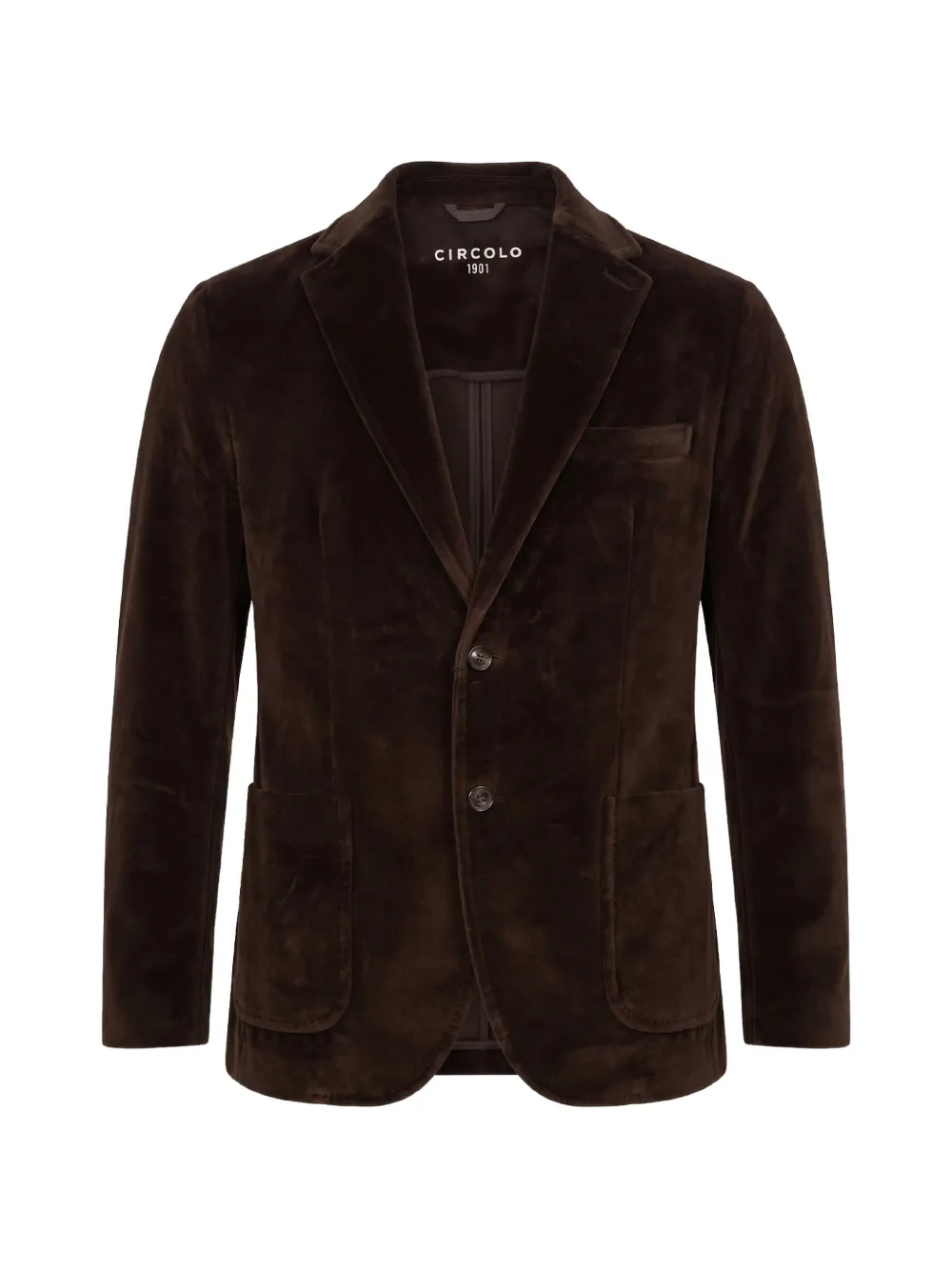 Circolo 1901 velvet-effect single-breasted blazer - Marrone